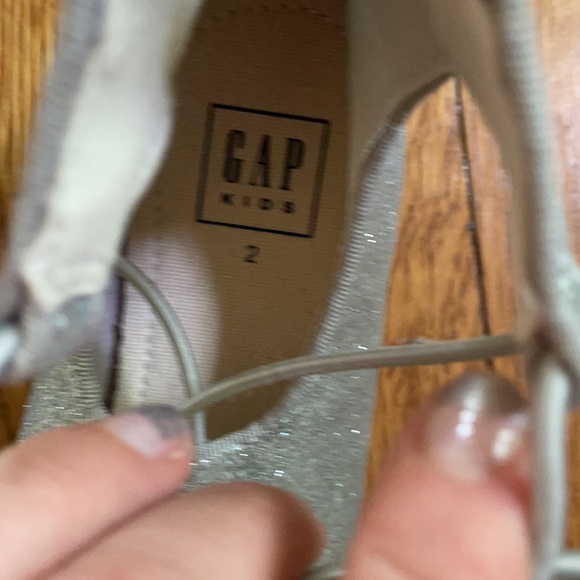 Gap sparkly ballet slippers with lace up - Picture 3 of 5